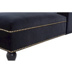 Chaise longue en velours capitonné