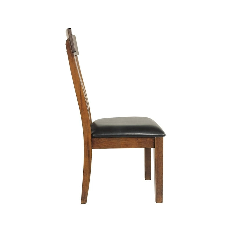 Sedia da sala da pranzo Ralene - Set da 2 - Marrone medio - 19,5 L x 22,63 P x 40,25 H