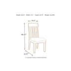 Sedia da sala da pranzo Ralene - Set da 2 - Marrone medio - 19,5 L x 22,63 P x 40,25 H