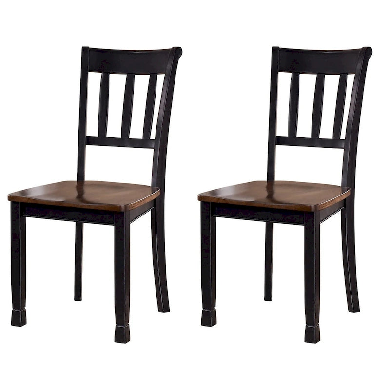 Signature Design by Ashley Owingsville Sedie da pranzo marroni e nere (set di 2)