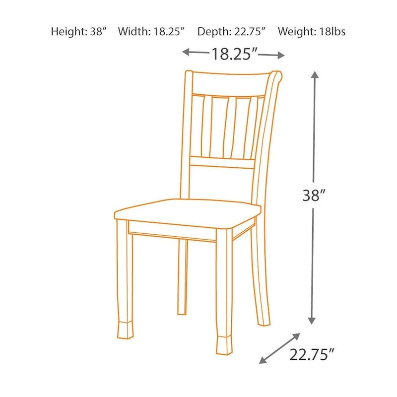 Signature Design by Ashley Owingsville Sedie da pranzo marroni e nere (set di 2)