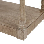 Banc de style rembourré en lin beige pour entrée et chambre – 45 cm H x 90 cm L x 40 cm P