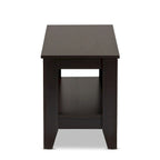 Table basse rectangulaire moderne en bois finition wengé Copper Grove Leerdam