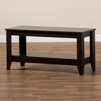 Table basse rectangulaire moderne en bois finition wengé Copper Grove Leerdam