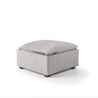 Pouf cocktail Fren in tessuto grigio contemporaneo di Furniture of America