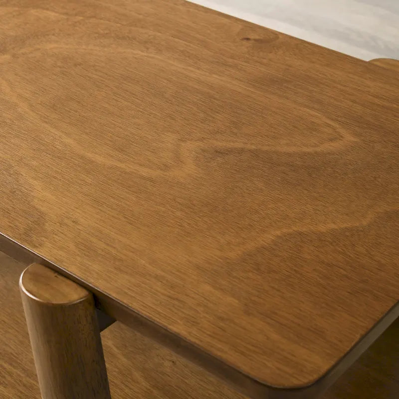 Tavolino da caffè con ripiano in legno in stile moderno di metà secolo Roundhill Furniture Metz