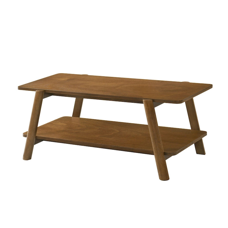 Tavolino da caffè con ripiano in legno in stile moderno di metà secolo Roundhill Furniture Metz