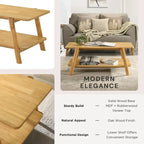 Tavolino da caffè con ripiano in legno in stile moderno di metà secolo Roundhill Furniture Metz