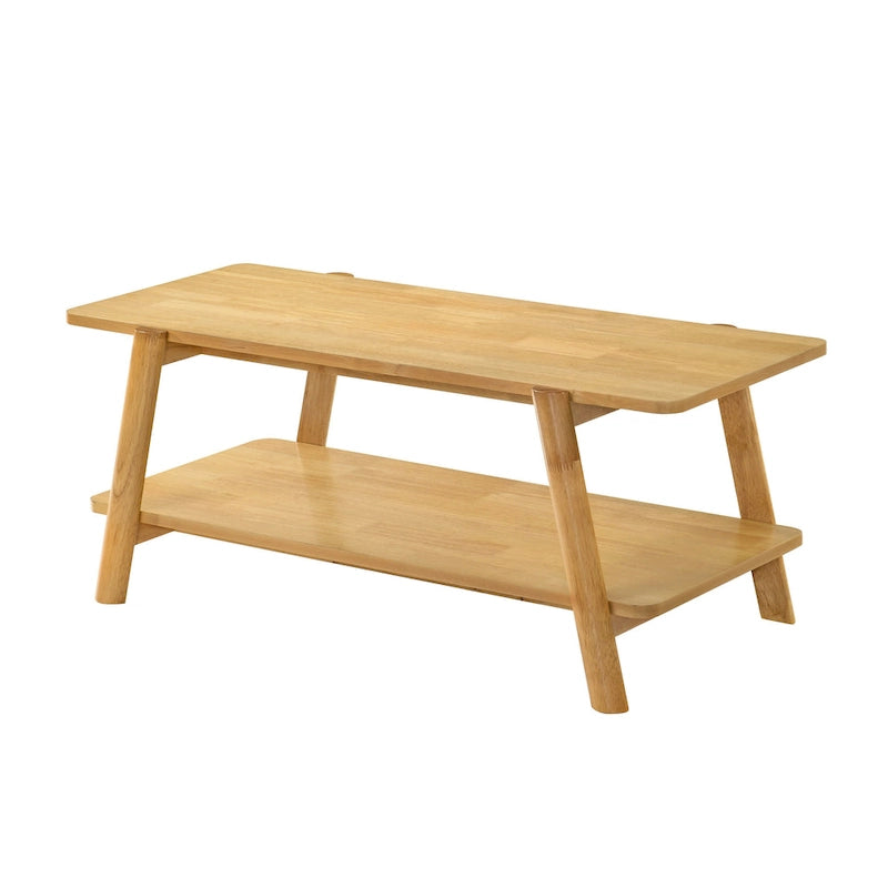Tavolino da caffè con ripiano in legno in stile moderno di metà secolo Roundhill Furniture Metz