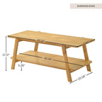 Tavolino da caffè con ripiano in legno in stile moderno di metà secolo Roundhill Furniture Metz