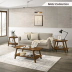 Tavolino da caffè con ripiano in legno in stile moderno di metà secolo Roundhill Furniture Metz