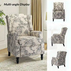 Damaris Poltrona Reclinabile Manuale Mid-Century con Design ad Ali Laterali, Set da 2 di HULALA HOME