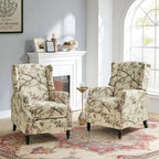Damaris Poltrona Reclinabile Manuale Mid-Century con Design ad Ali Laterali, Set da 2 di HULALA HOME