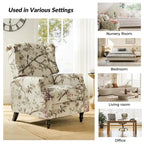 Damaris Poltrona Reclinabile Manuale Mid-Century con Design ad Ali Laterali, Set da 2 di HULALA HOME