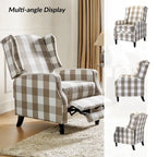 Damaris Poltrona Reclinabile Manuale Mid-Century con Design ad Ali Laterali, Set da 2 di HULALA HOME
