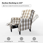 Damaris Poltrona Reclinabile Manuale Mid-Century con Design ad Ali Laterali, Set da 2 di HULALA HOME