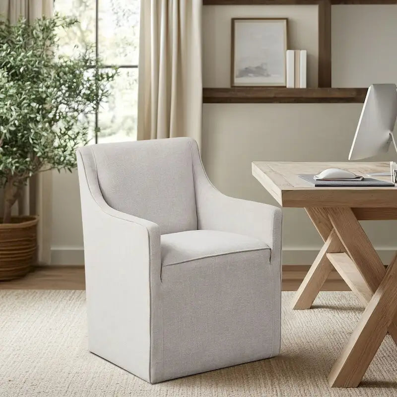 Sedia da pranzo con braccioli Madison Park Charlotte con rotelle