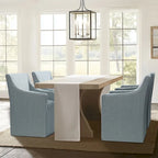 Sedia da pranzo con braccioli Madison Park Charlotte con rotelle