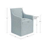 Sedia da pranzo con braccioli Madison Park Charlotte con rotelle