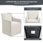 Sedia da pranzo con braccioli Madison Park Charlotte con rotelle