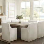 Sedia da pranzo con braccioli Madison Park Charlotte con rotelle