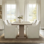 Sedia da pranzo con braccioli Madison Park Charlotte con rotelle