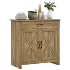 Meuble de rangement Homcom 32 po style porte de grange, buffet de cuisine, bar à café pour salon ou entrée