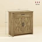 Meuble de rangement Homcom 32 po style porte de grange, buffet de cuisine, bar à café pour salon ou entrée