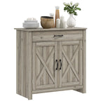 Meuble de rangement Homcom 32 po style porte de grange, buffet de cuisine, bar à café pour salon ou entrée