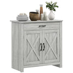 Meuble de rangement Homcom 32 po style porte de grange, buffet de cuisine, bar à café pour salon ou entrée