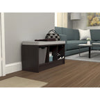 Panca contenitore Porch & Den Southbrook a 3 cubi con cuscino grigio