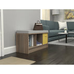 Panca contenitore Porch & Den Southbrook a 3 cubi con cuscino grigio