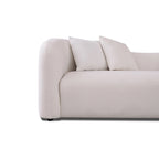 Divano Hanar in bouclé con schienale curvo e design moderno di lusso di metà secolo
