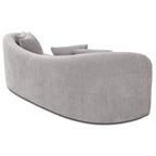 Divano Hanar in bouclé con schienale curvo e design moderno di lusso di metà secolo