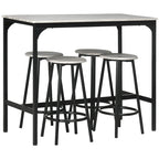 HOMCOM Ensemble 5 Pièces Table de Bar Hauteur Comptoir et Chaises