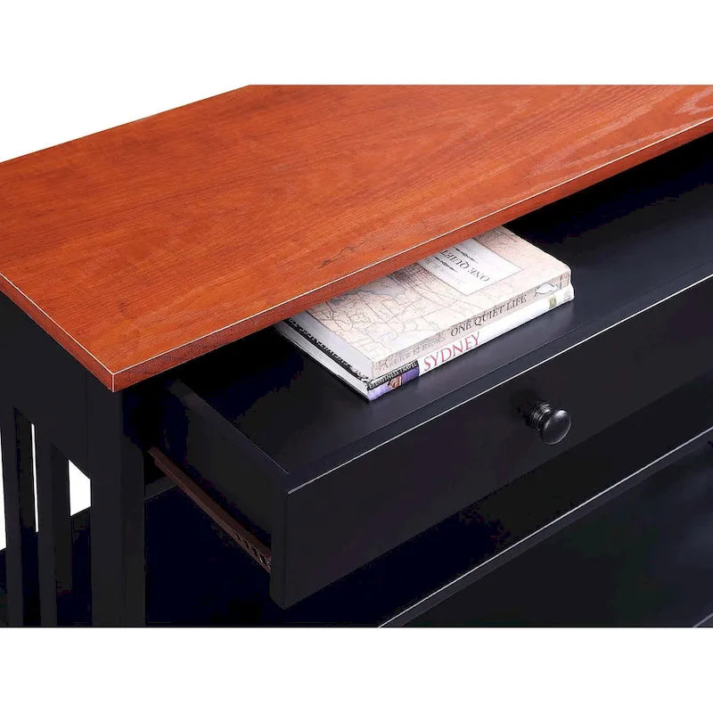 Tavolo Console Convenience Concepts Mission a 1 Cassetto con Scaffali