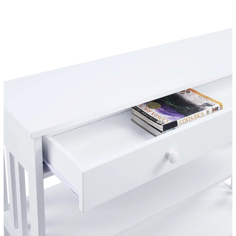 Tavolo Console Convenience Concepts Mission a 1 Cassetto con Scaffali