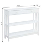 Tavolo Console Convenience Concepts Mission a 1 Cassetto con Scaffali