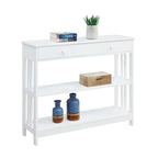 Tavolo Console Convenience Concepts Mission a 1 Cassetto con Scaffali