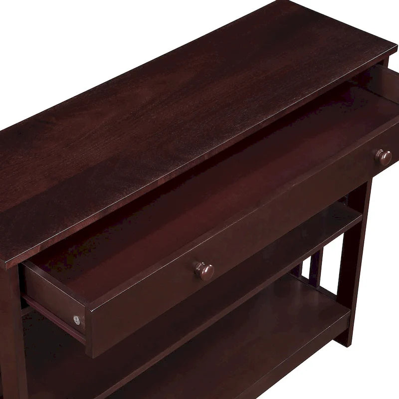 Tavolo Console Convenience Concepts Mission a 1 Cassetto con Scaffali