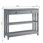 Tavolo Console Convenience Concepts Mission a 1 Cassetto con Scaffali