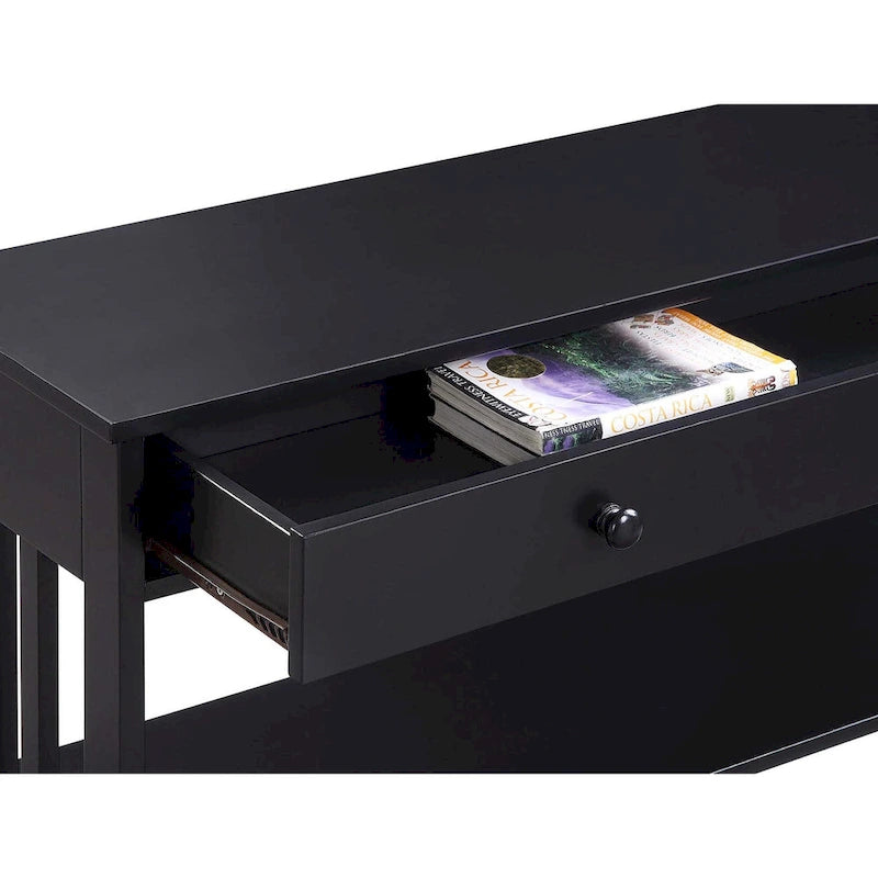 Tavolo Console Convenience Concepts Mission a 1 Cassetto con Scaffali