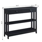 Tavolo Console Convenience Concepts Mission a 1 Cassetto con Scaffali