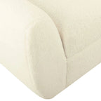 Panca contenitore HomePop Modern Sherpa con gambe in legno