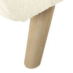 Panca contenitore HomePop Modern Sherpa con gambe in legno