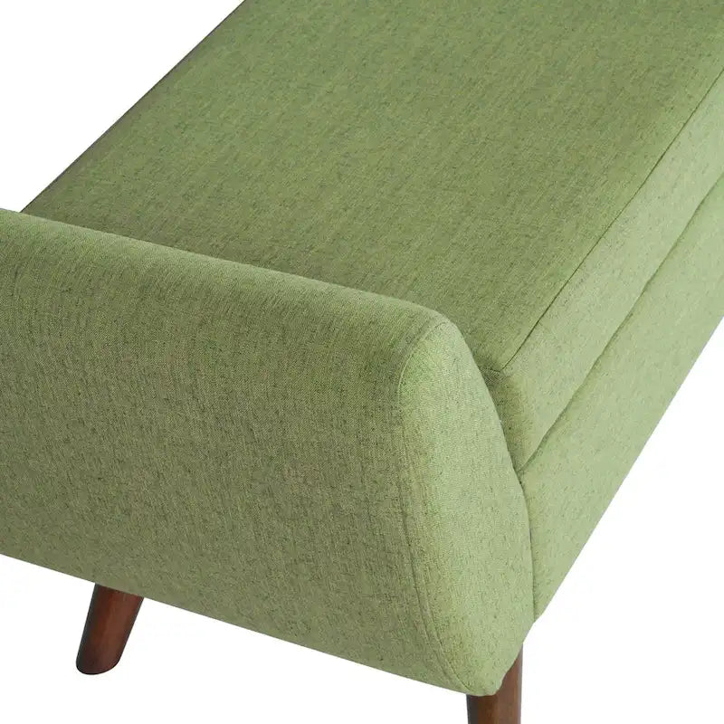 Panca contenitore HomePop Modern Sherpa con gambe in legno
