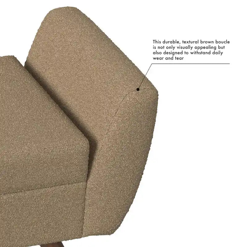 Panca contenitore HomePop Modern Sherpa con gambe in legno