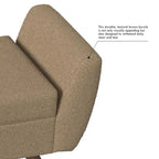 Panca contenitore HomePop Modern Sherpa con gambe in legno