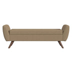 Panca contenitore HomePop Modern Sherpa con gambe in legno