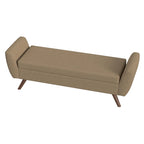 Panca contenitore HomePop Modern Sherpa con gambe in legno